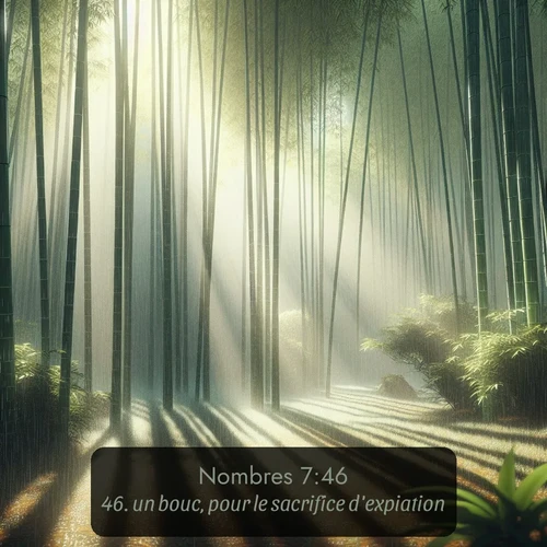Segond Nombres  ; image nature: image avec le verset biblique :un bouc, pour le sacrifice d&#039;expiation; ;  ; 7:46