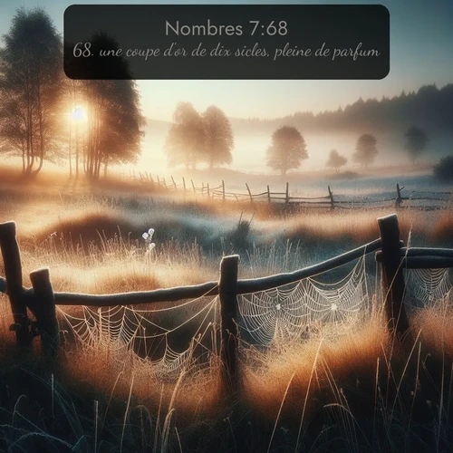 Segond Nombres  ; image nature: image avec le verset biblique :une coupe d&#039;or de dix sicles, pleine de parfum; ;  ; 7:68