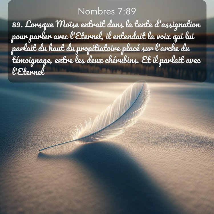 Segond Nombres 7:89