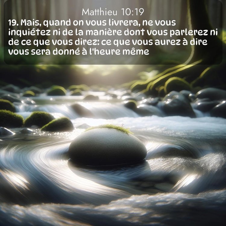 Segond Évangile selon Matthieu 10:19