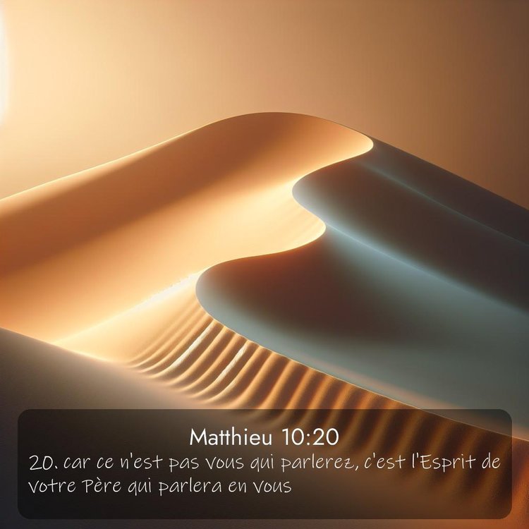 Segond Évangile selon Matthieu 10:20