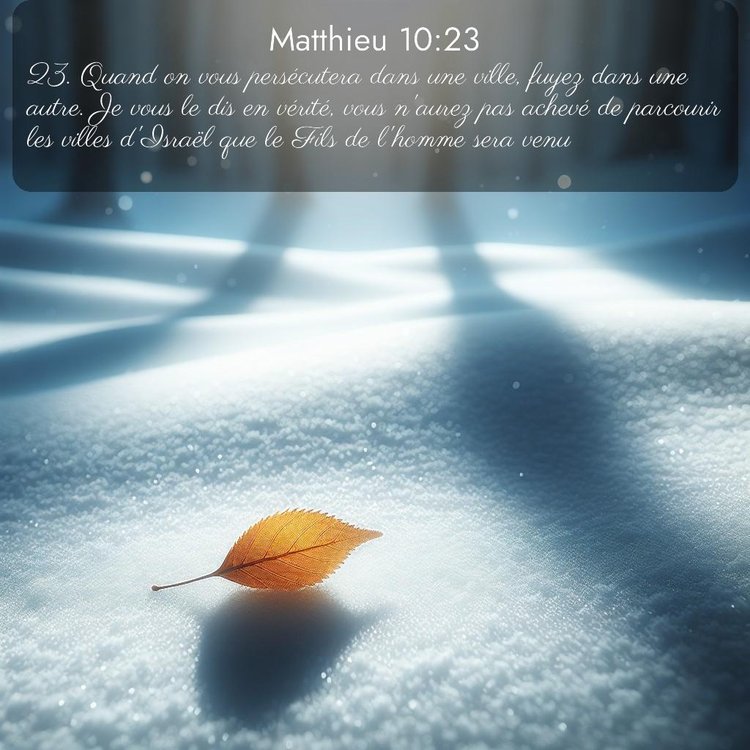 Segond Évangile selon Matthieu 10:23