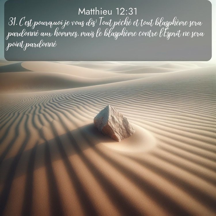 Segond Évangile selon Matthieu 12:31