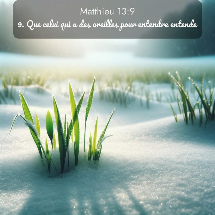 Segond Évangile selon Matthieu 13:9