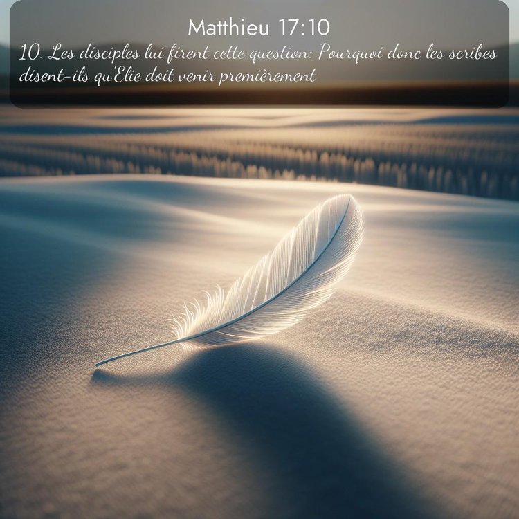 Segond Évangile selon Matthieu 17:10