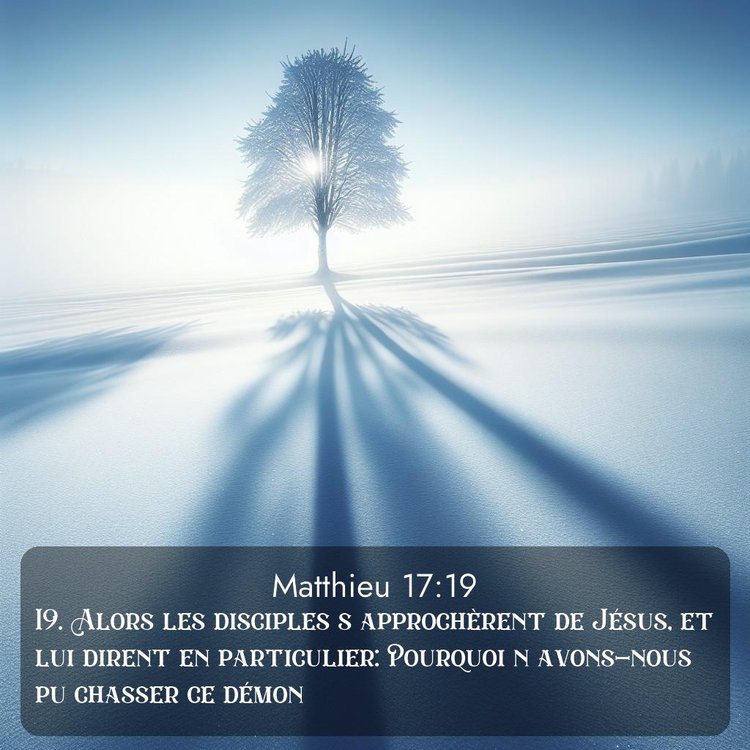 Segond Évangile selon Matthieu 17:19