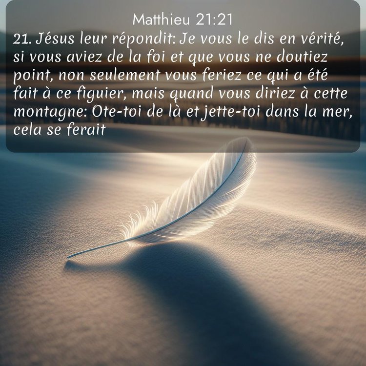 Segond Évangile selon Matthieu 21:21