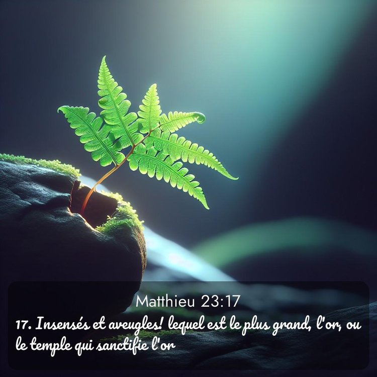 Segond Évangile selon Matthieu 23:17