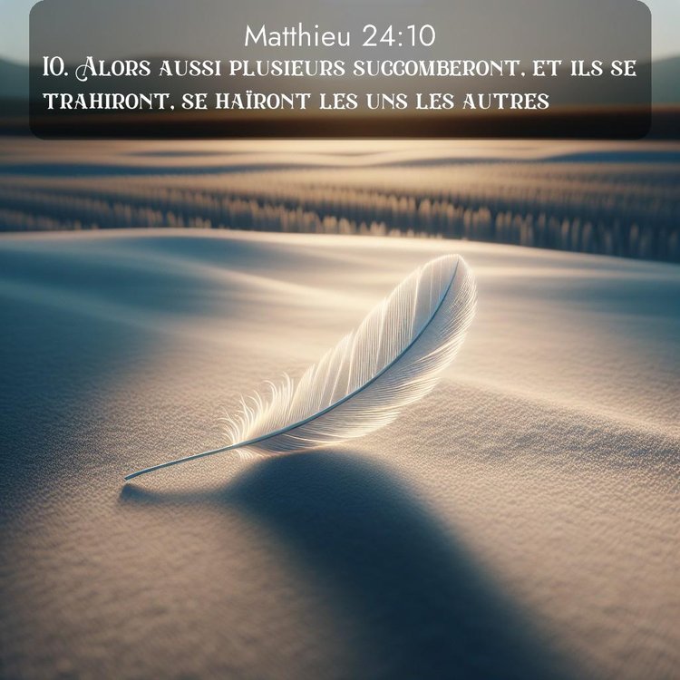 Segond Évangile selon Matthieu 24:10