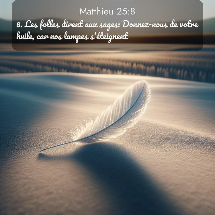 Segond Évangile selon Matthieu 25:8