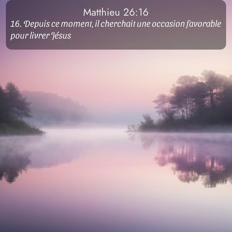 Segond Évangile selon Matthieu 26:16