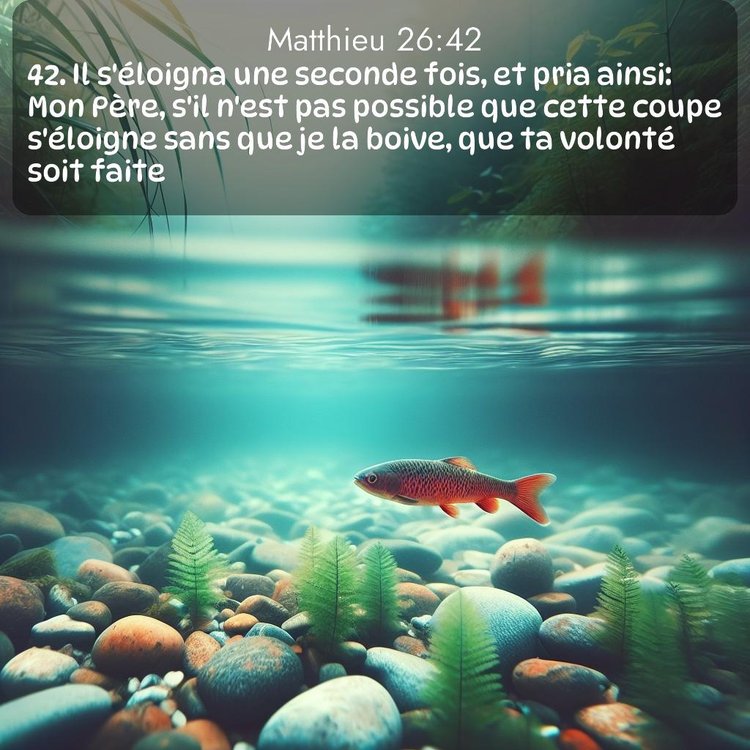 Segond Évangile selon Matthieu 26:42