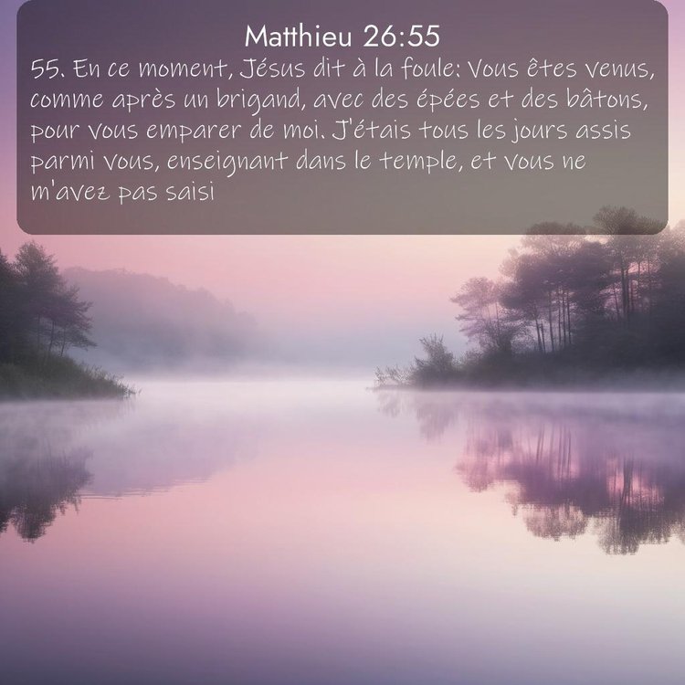 Segond Évangile selon Matthieu 26:55