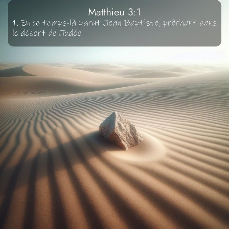 Segond Évangile selon Matthieu 3:1