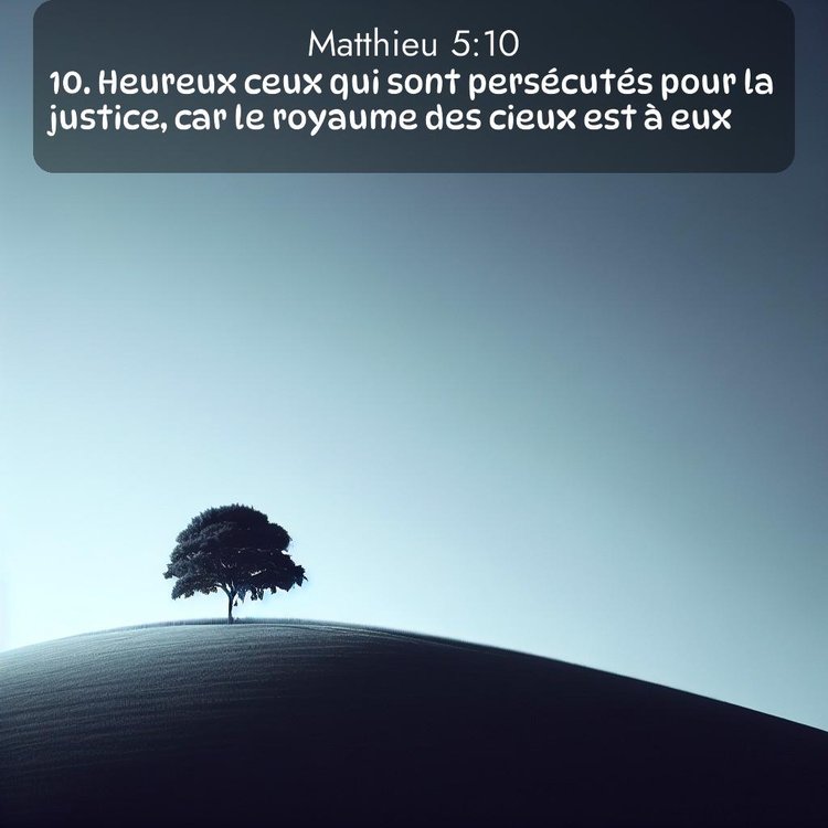 Segond Évangile selon Matthieu 5:10