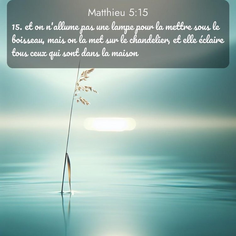 Segond Évangile selon Matthieu 5:15