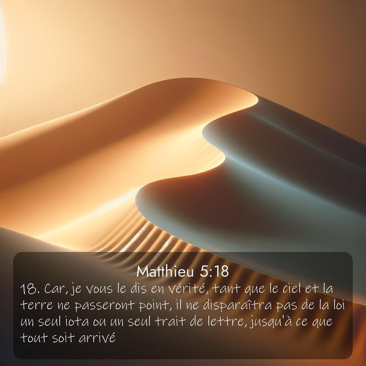 Segond Évangile selon Matthieu 5:18