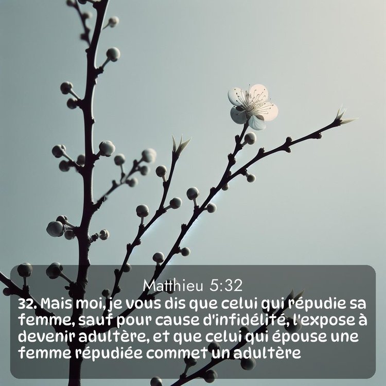 Segond Évangile selon Matthieu 5:32