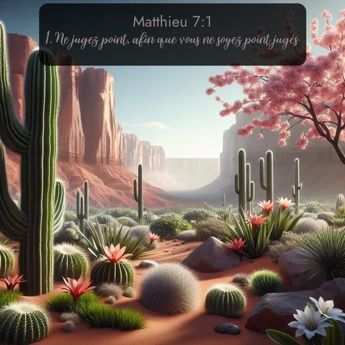 Segond Évangile selon Matthieu  ; image nature: image avec le verset biblique :Ne jugez point, afin que vous ne soyez point jugés. ;  ; 7:1