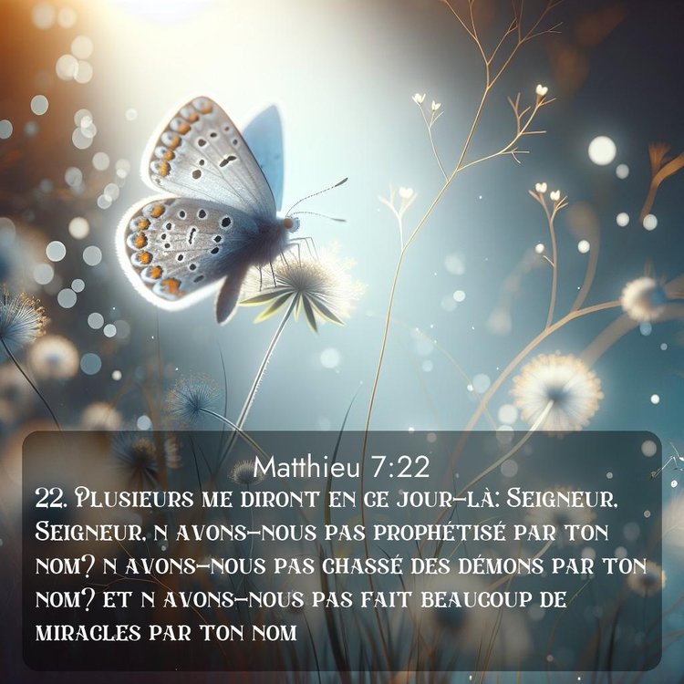 Segond Évangile selon Matthieu 7:22