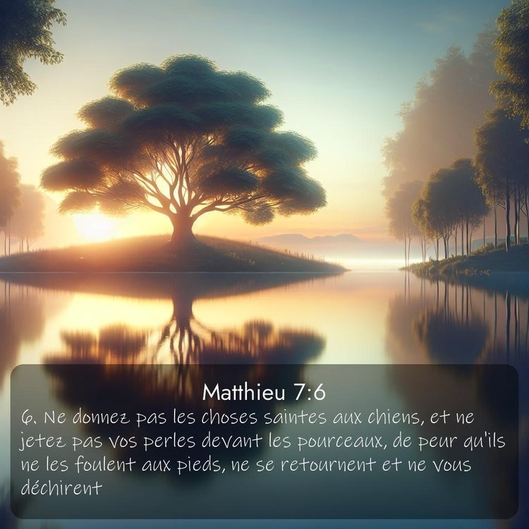 Segond Évangile selon Matthieu 7:6