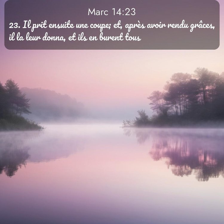 Segond Évangile selon Marc 14:23