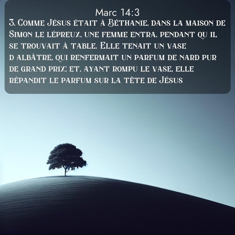 Segond Évangile selon Marc 14:3