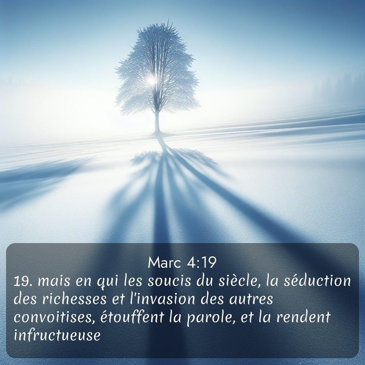 Segond Évangile selon Marc 4:19