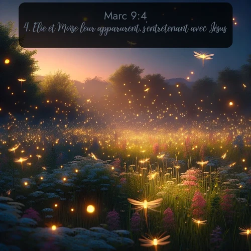 Segond Évangile selon Marc  ; image nature: image avec le verset biblique :Elie et Moïse leur apparurent, s&#039;entretenant avec Jésus. ;  ; 9:4