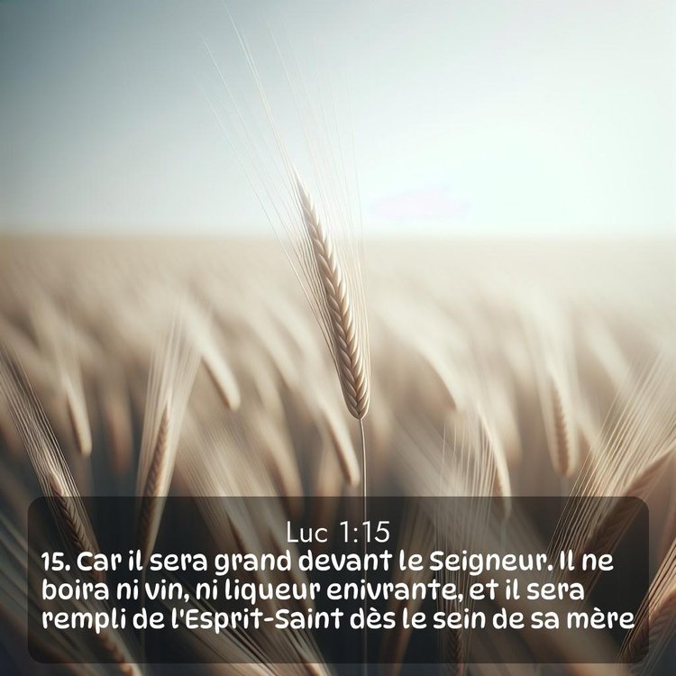 Segond Évangile selon Luc 1:15