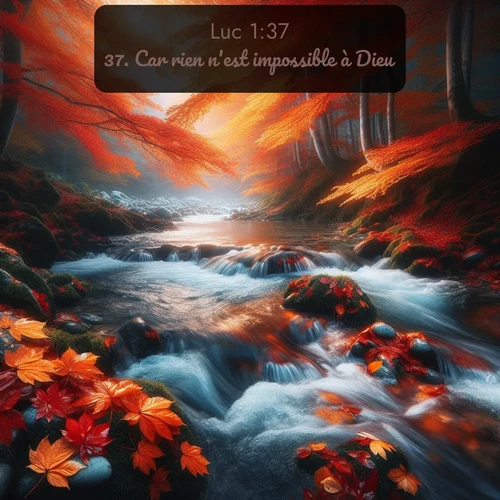 Segond Évangile selon Luc  ; image nature: image avec le verset biblique :Car rien n&#039;est impossible à Dieu. ;  ; 1:37