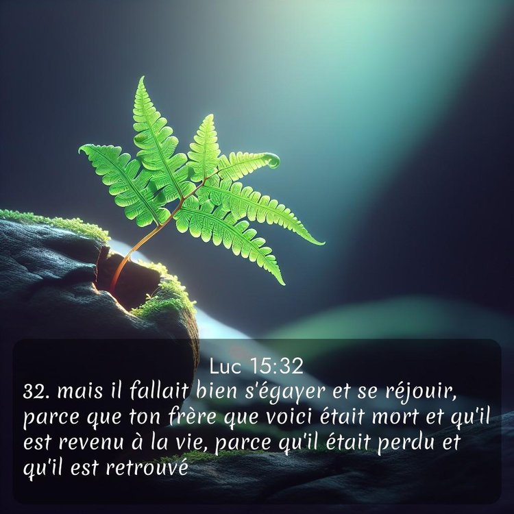 Segond Évangile selon Luc 15:32