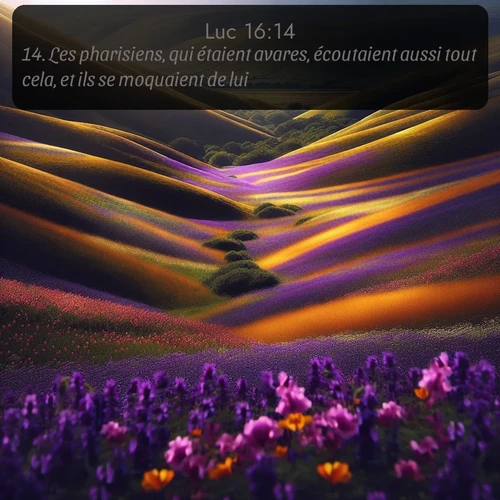 Segond Évangile selon Luc  ; image nature: image avec le verset biblique :Les pharisiens, qui étaient avares, écoutaient aussi tout cela, et ils se moquaient de lui. ;  ; 16:14