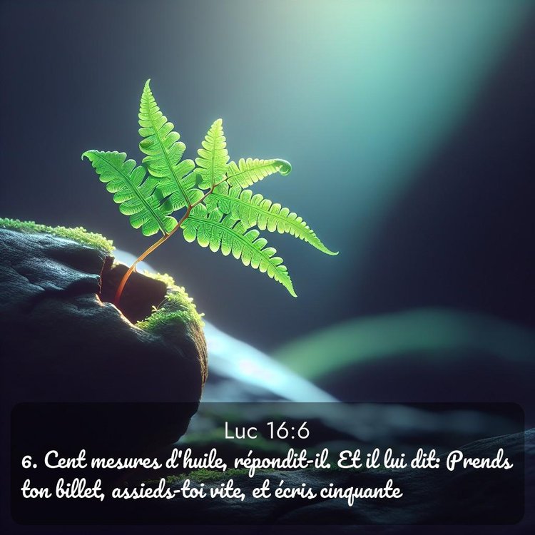 Segond Évangile selon Luc 16:6