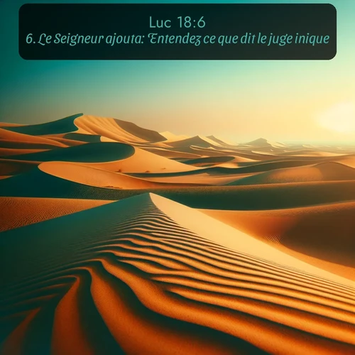 Segond Évangile selon Luc  ; image nature: image avec le verset biblique :Le Seigneur ajouta: Entendez ce que dit le juge inique. ;  ; 18:6
