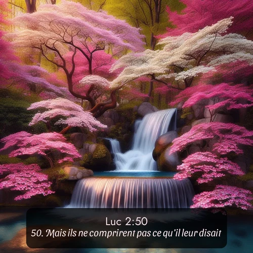 Segond Évangile selon Luc  ; image nature: image avec le verset biblique :Mais ils ne comprirent pas ce qu&#039;il leur disait. ;  ; 2:50