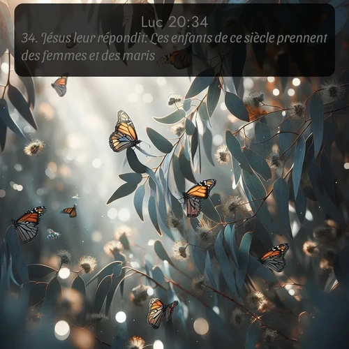 Segond Évangile selon Luc  ; image nature: image avec le verset biblique :Jésus leur répondit: Les enfants de ce siècle prennent des femmes et des maris; ;  ; 20:34