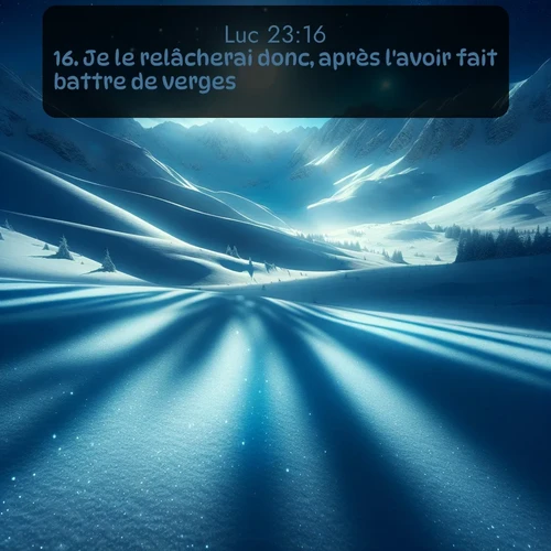 Segond Évangile selon Luc  ; image nature: image avec le verset biblique :Je le relâcherai donc, après l&#039;avoir fait battre de verges. ;  ; 23:16