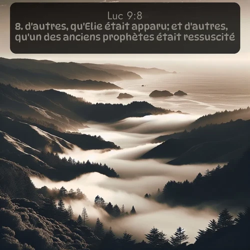 Segond Évangile selon Luc  ; image nature: image avec le verset biblique :d&#039;autres, qu&#039;Elie était apparu; et d&#039;autres, qu&#039;un des anciens prophètes était ressuscité. ;  ; 9:8