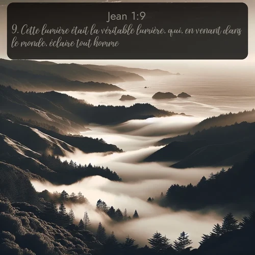 Segond Évangile selon Jean  ; image nature: image avec le verset biblique :Cette lumière était la véritable lumière, qui, en venant dans le monde, éclaire tout homme. ;  ; 1:9