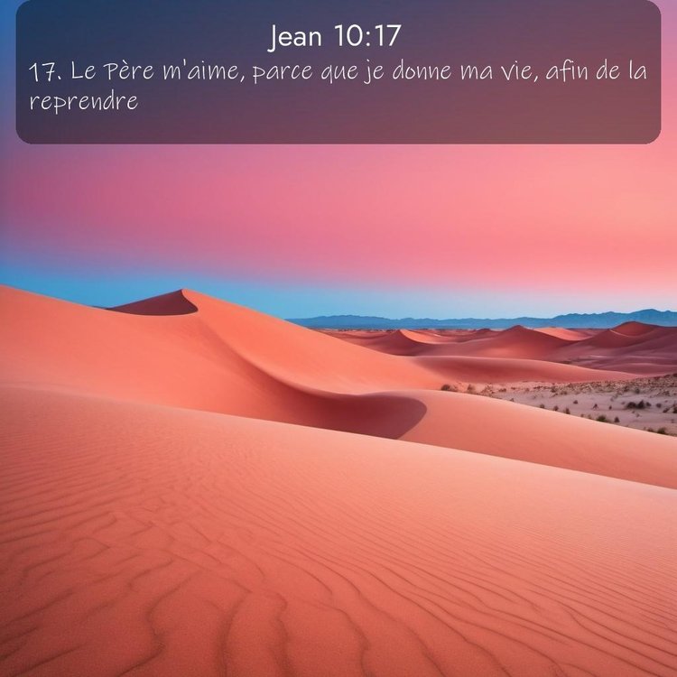 Segond Évangile selon Jean 10:17