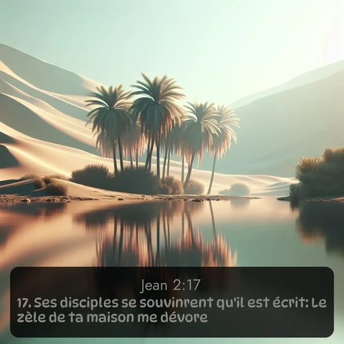 Segond Évangile selon Jean  ; image nature: image avec le verset biblique :Ses disciples se souvinrent qu&#039;il est écrit: Le zèle de ta maison me dévore. ;  ; 2:17