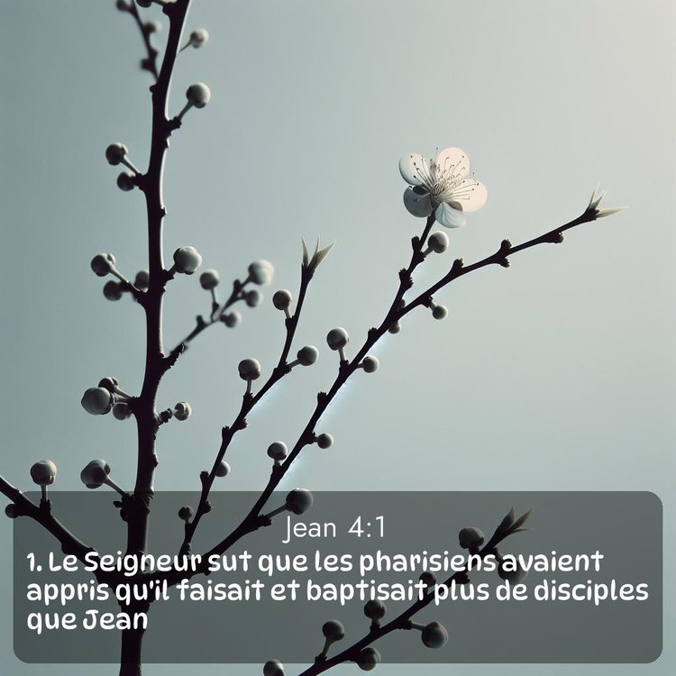 Segond Évangile selon Jean 4:1