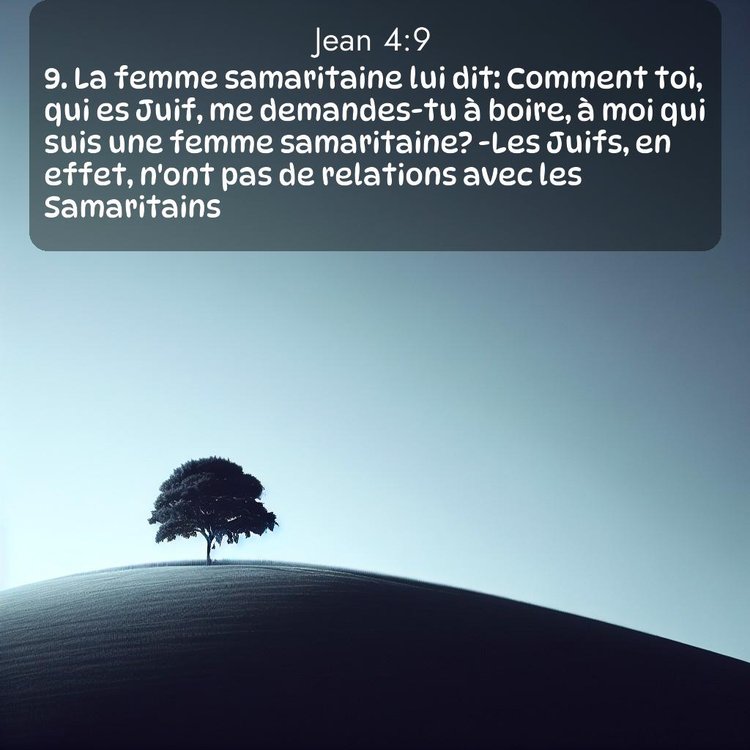 Segond Évangile selon Jean 4:9