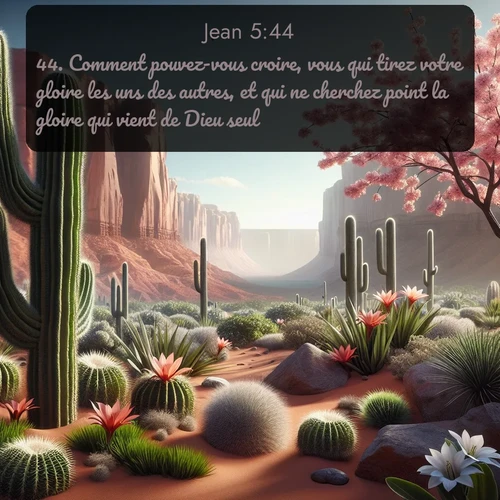 Segond Évangile selon Jean  ; image nature: image avec le verset biblique :Comment pouvez-vous croire, vous qui tirez votre gloire les uns des autres, et qui ne cherchez point la gloire qui vient de Dieu seul? ;  ; 5:44