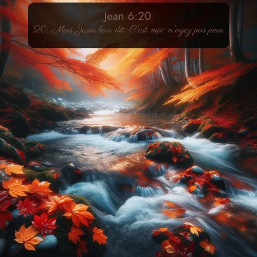 Segond Évangile selon Jean  ; image nature: image avec le verset biblique :Mais Jésus leur dit: C&#039;est moi; n&#039;ayez pas peur! ;  ; 6:20