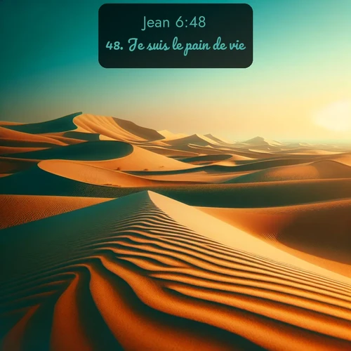 Segond Évangile selon Jean  ; image nature: image avec le verset biblique :Je suis le pain de vie. ;  ; 6:48