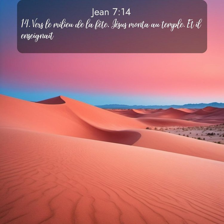 Segond Évangile selon Jean 7:14