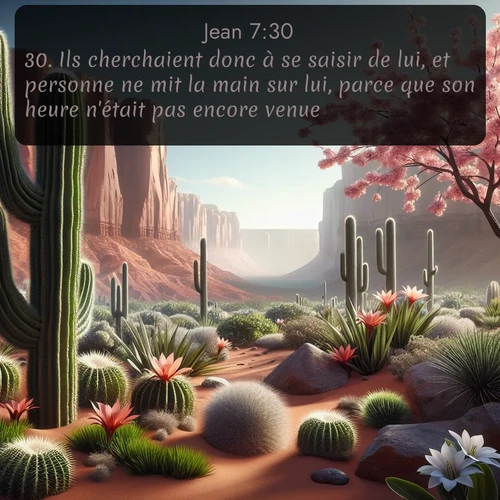 Segond Évangile selon Jean  ; image nature: image avec le verset biblique :Ils cherchaient donc à se saisir de lui, et personne ne mit la main sur lui, parce que son heure n&#039;était pas encore venue. ;  ; 7:30