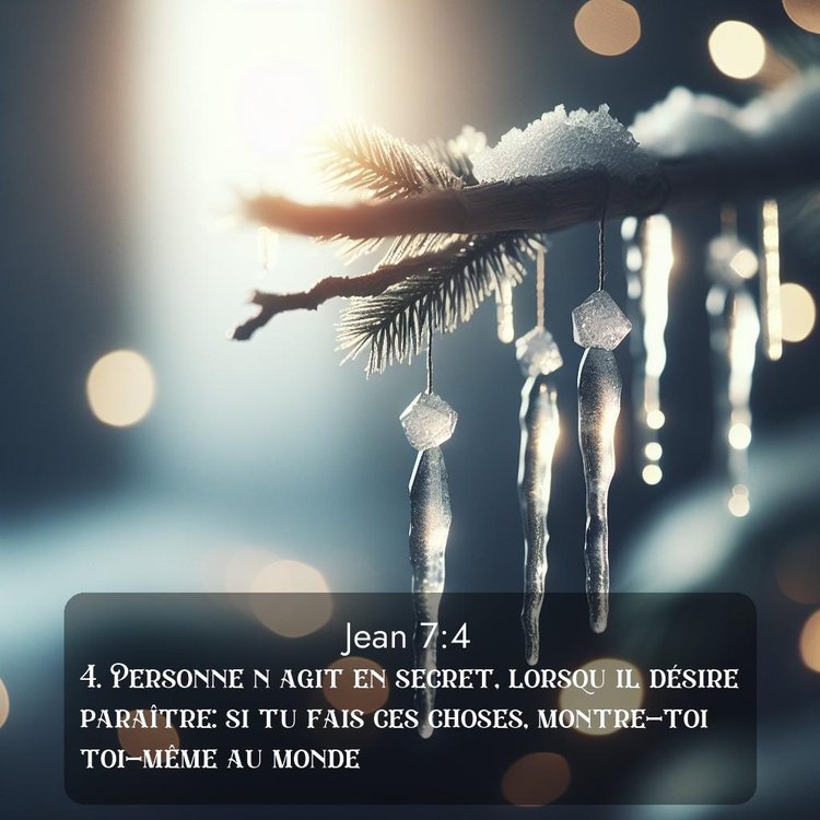 Segond Évangile selon Jean 7:4